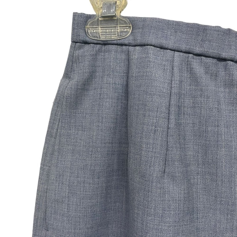 Vintage Pendleton Modest Skirt Solid Blue Virgin … - image 2